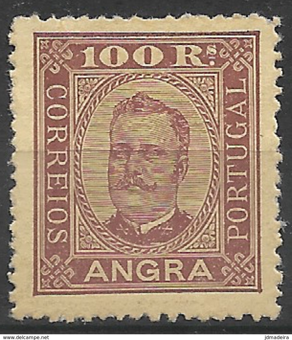 Angra – 1892 King Carlos 100 Réis Mint Stamp - Angra