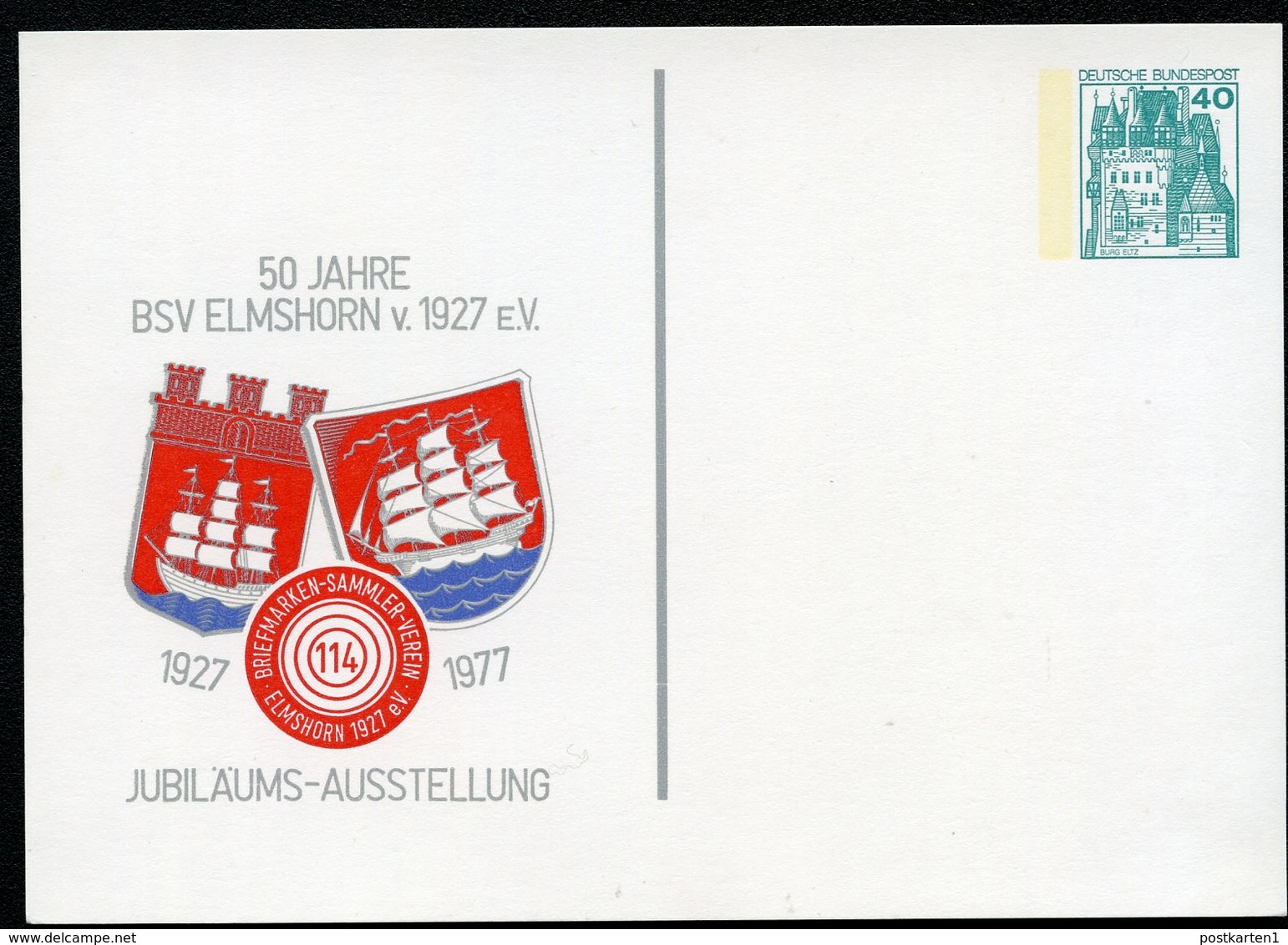 Bund PP100 C2/005 ELMSHORN WAPPEN 1977 - Cartes Postales Privées - Neuves