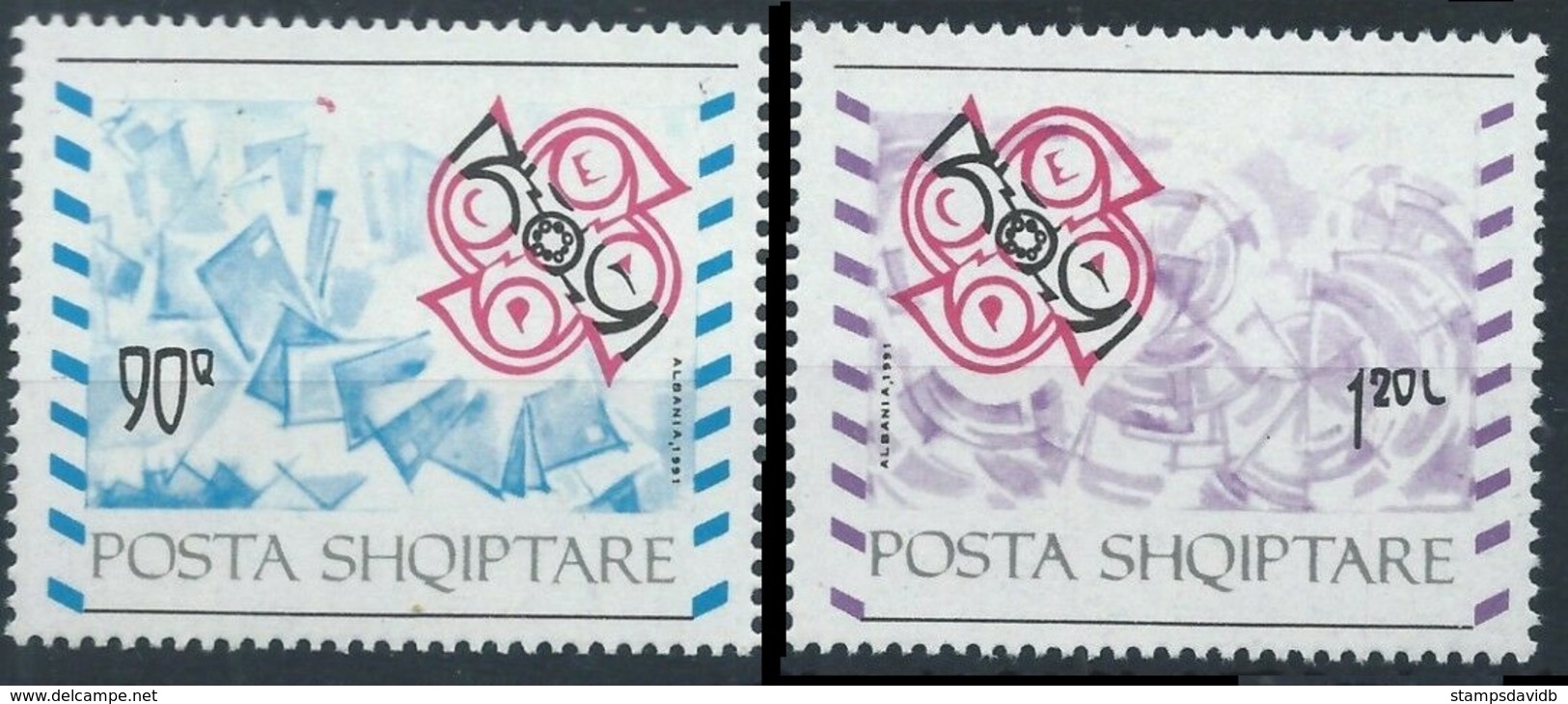 1992	Albania 	2495-2496	Europa Cept - 1992