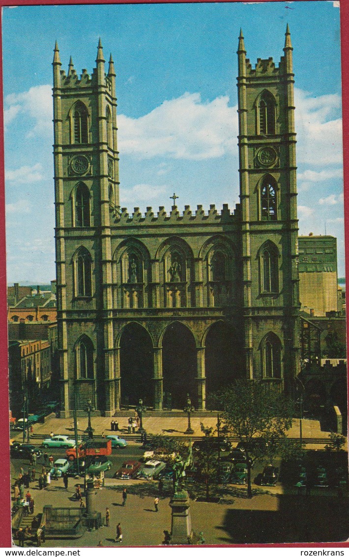 Canada Montreal Notre Dame Church Eglise Old Postcard CPA 1956 - Montreal