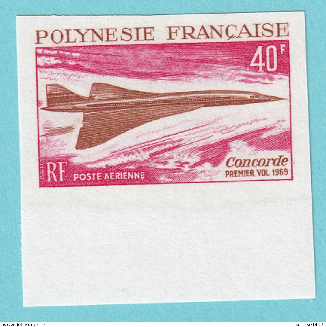 1969, YT No.27 , Concorde, Imperf, MNH - Non Dentelés, épreuves & Variétés