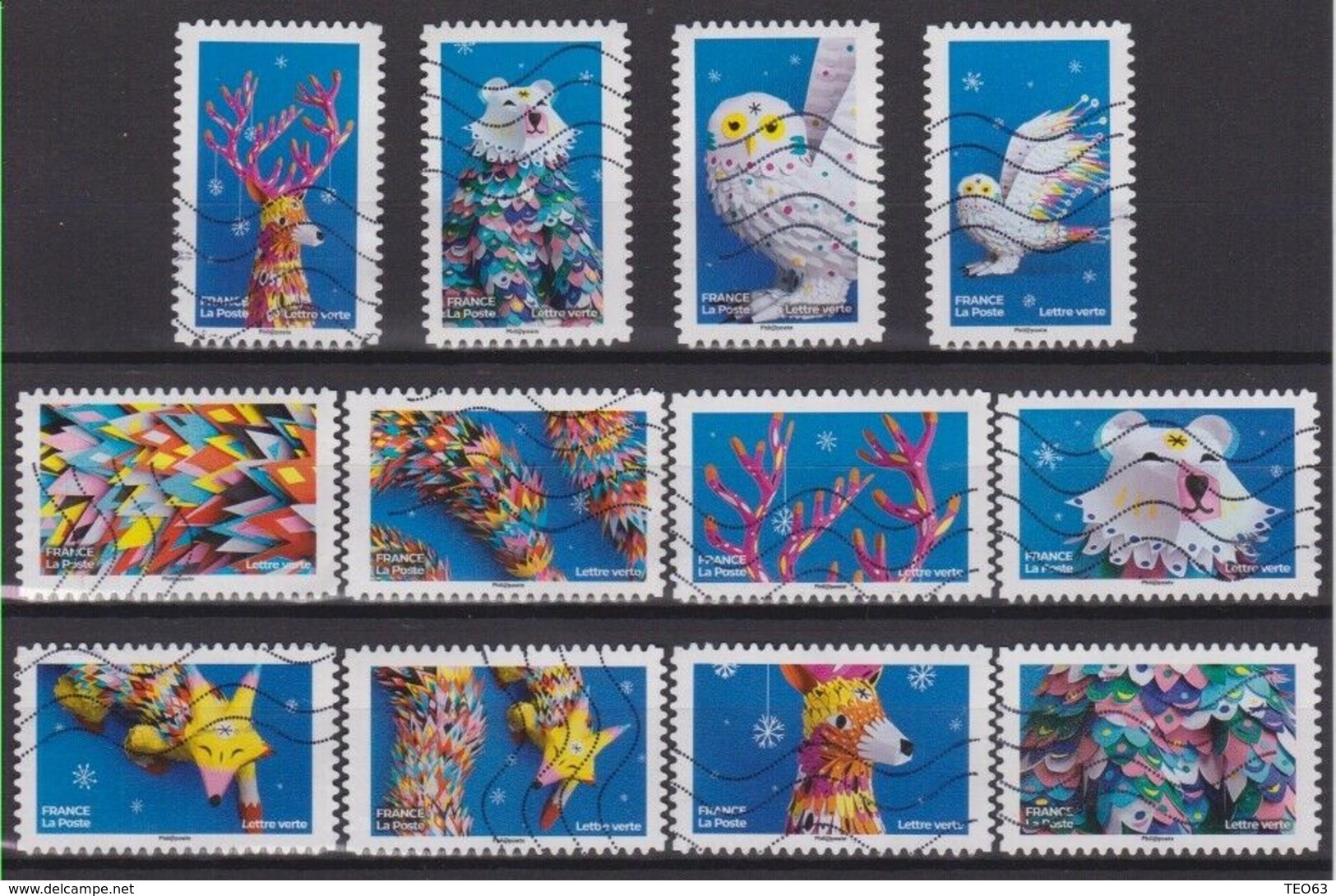 SÉRIE COMPLÈTE 12 TIMBRES 2019 FANTASTIQUE - Used Stamps