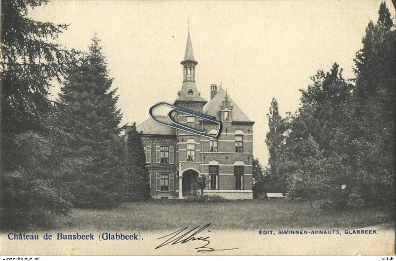 Glabbeek : Chateau De Bunsbeek  ( Geschreven 1904  Met Zegel 1 Cent )  Perfecte Staat - Glabbeek-Zuurbemde