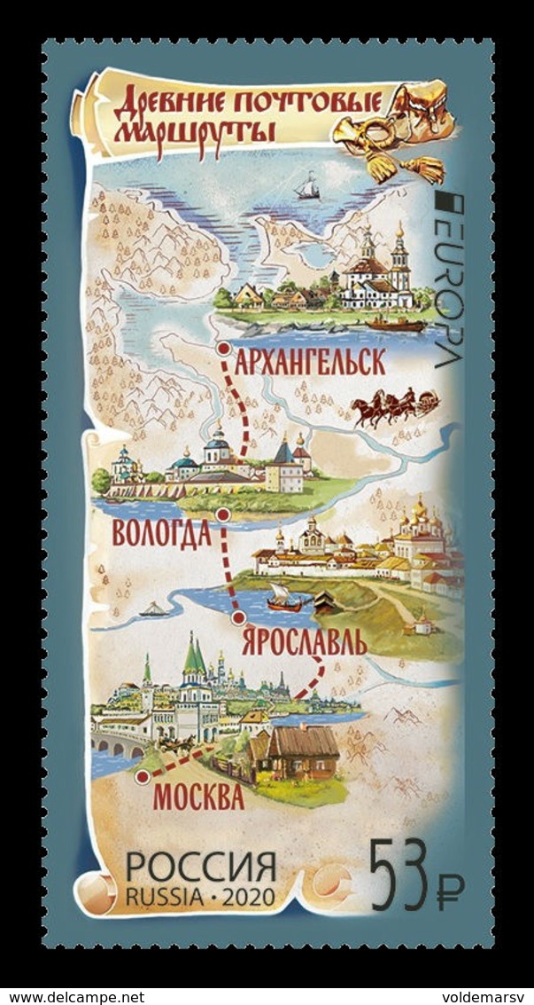 Russia 2020 Mih. 2806 Europa. Ancient Postal Routes MNH ** - Unused Stamps