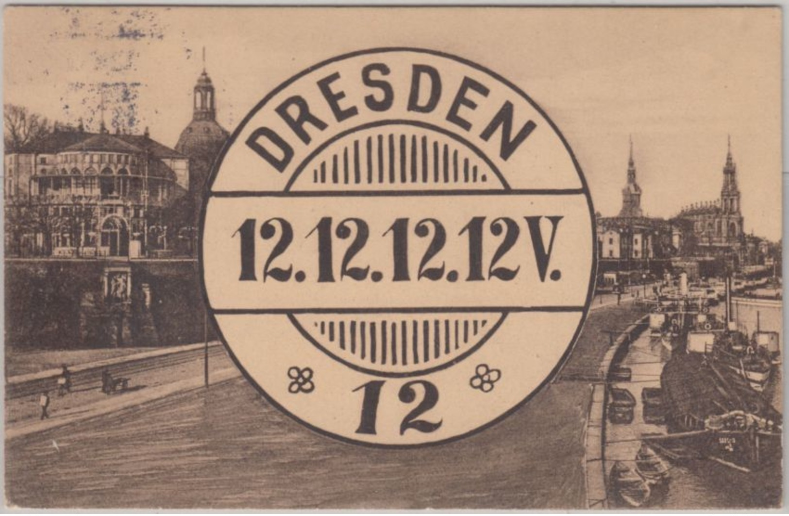 DR - Dresden 12 - 12.12.12 - 12V Schnappszahl AK M. Entspr. Stempel N. Zittau - Lettres & Documents