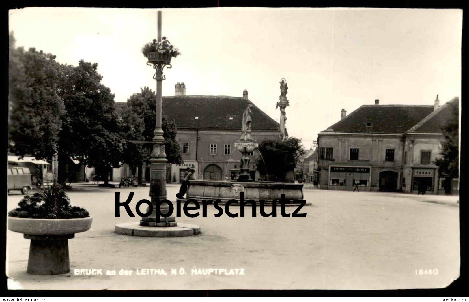 ALTE POSTKARTE BRUCK A.D. LEITHA N.O. HAUPTPLATZ BRUNNEN Niederösterreich Österreich Ansichtskarte Cpa AK Postcard - Bruck An Der Leitha