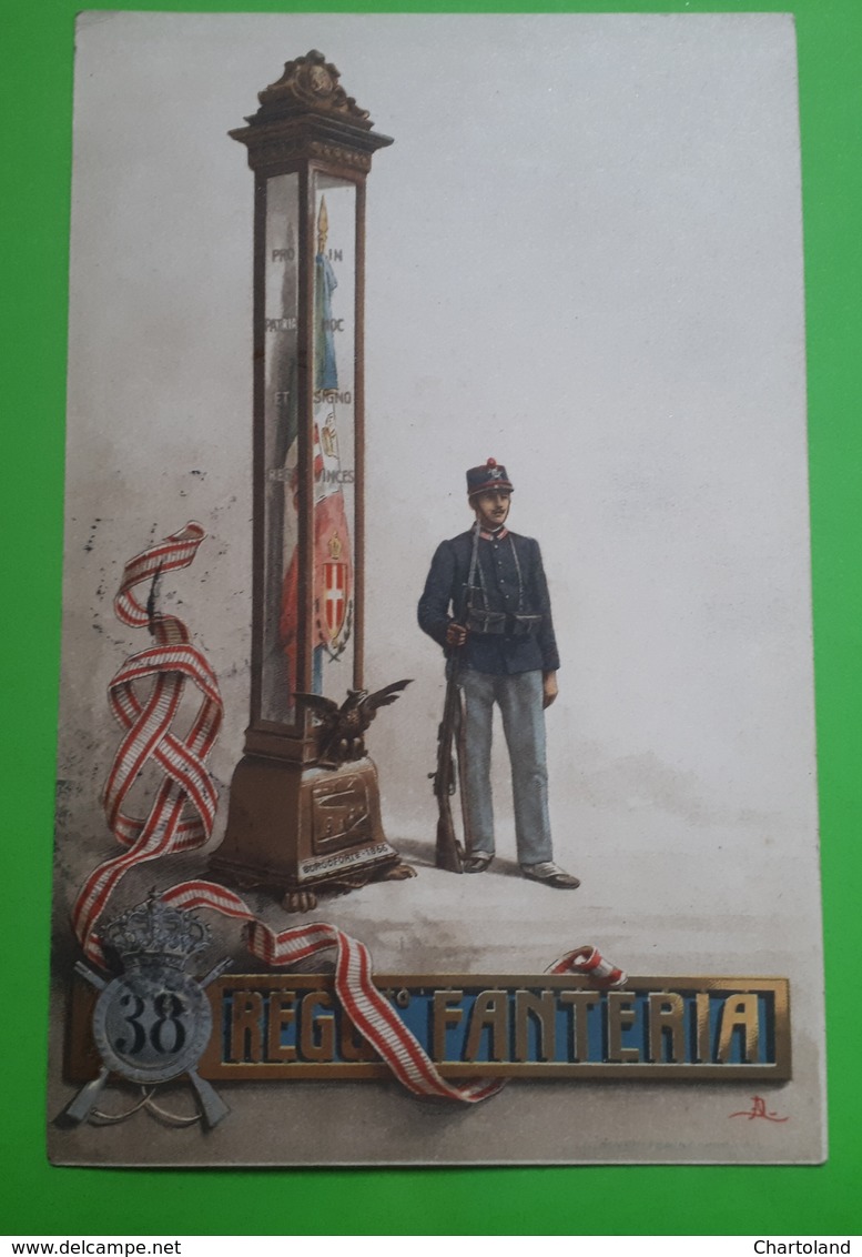 Cartolina - Militaria - 38  Regg Fanteria - 1916 - Altri & Non Classificati