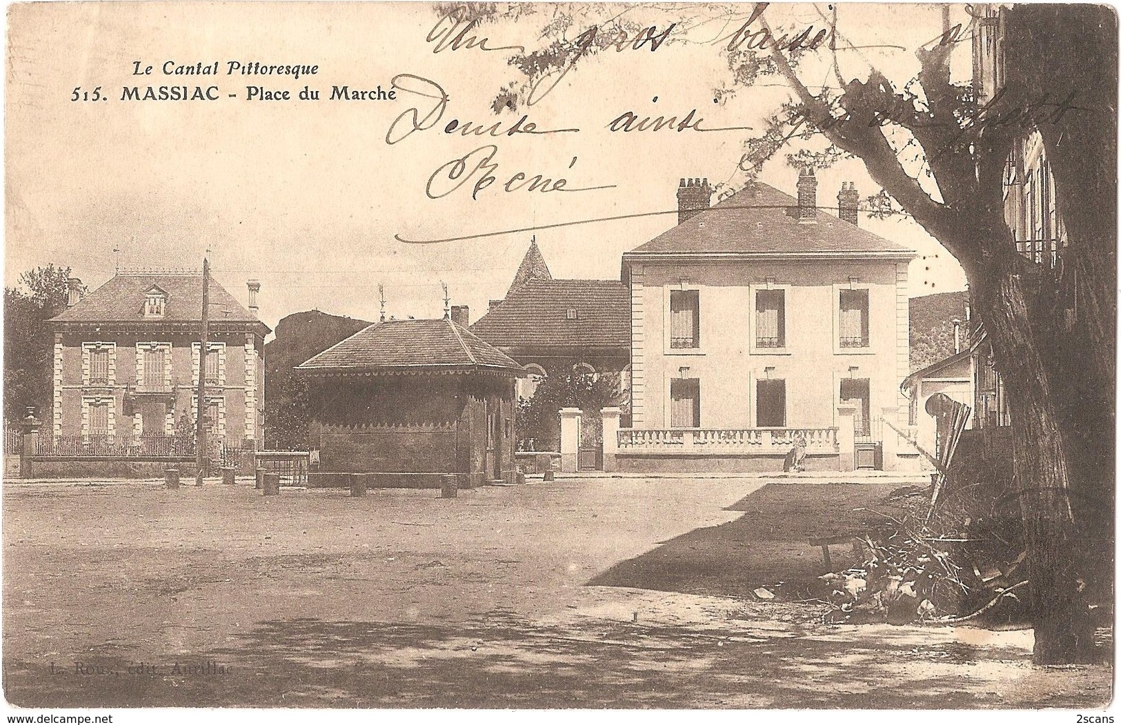 Dépt 15 - MASSIAC - Place Du Marché - (L. Roux, édit., N° 515) - Le Cantal Pittoresque - Autres & Non Classés