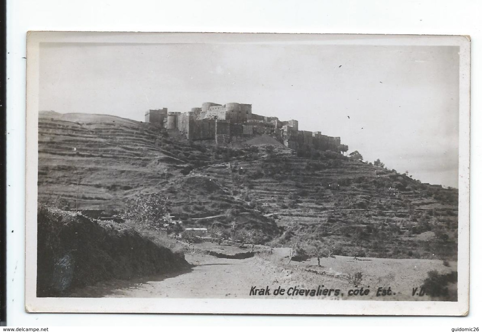 Liban , Krak De Chevaliers Coté Est , Cliché Dérounian Syrie - Liban