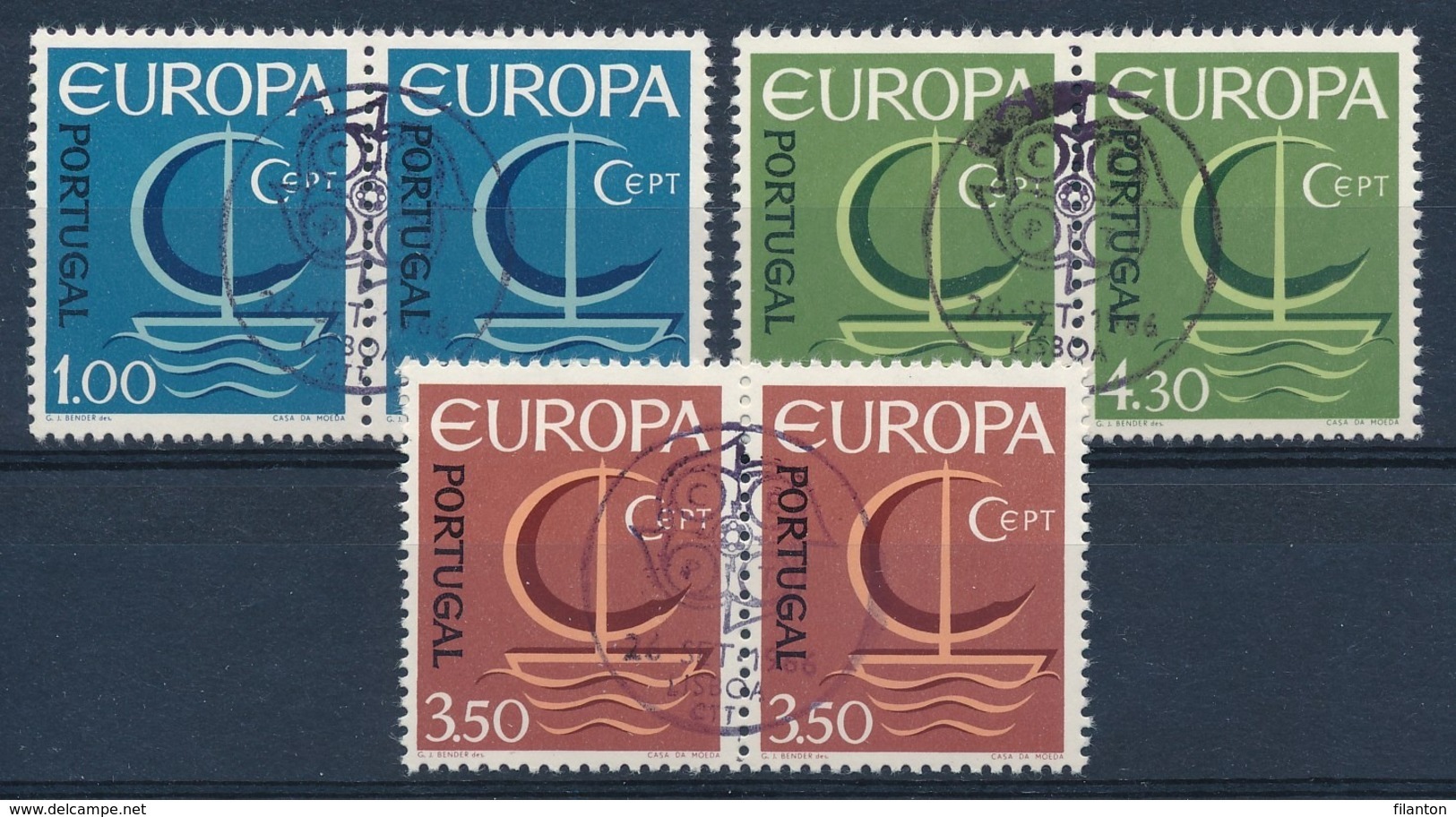 EUROPA CEPT - PORTUGAL 1966 (paar/paire) - Gest./obl. - (ref. 102) - 1966