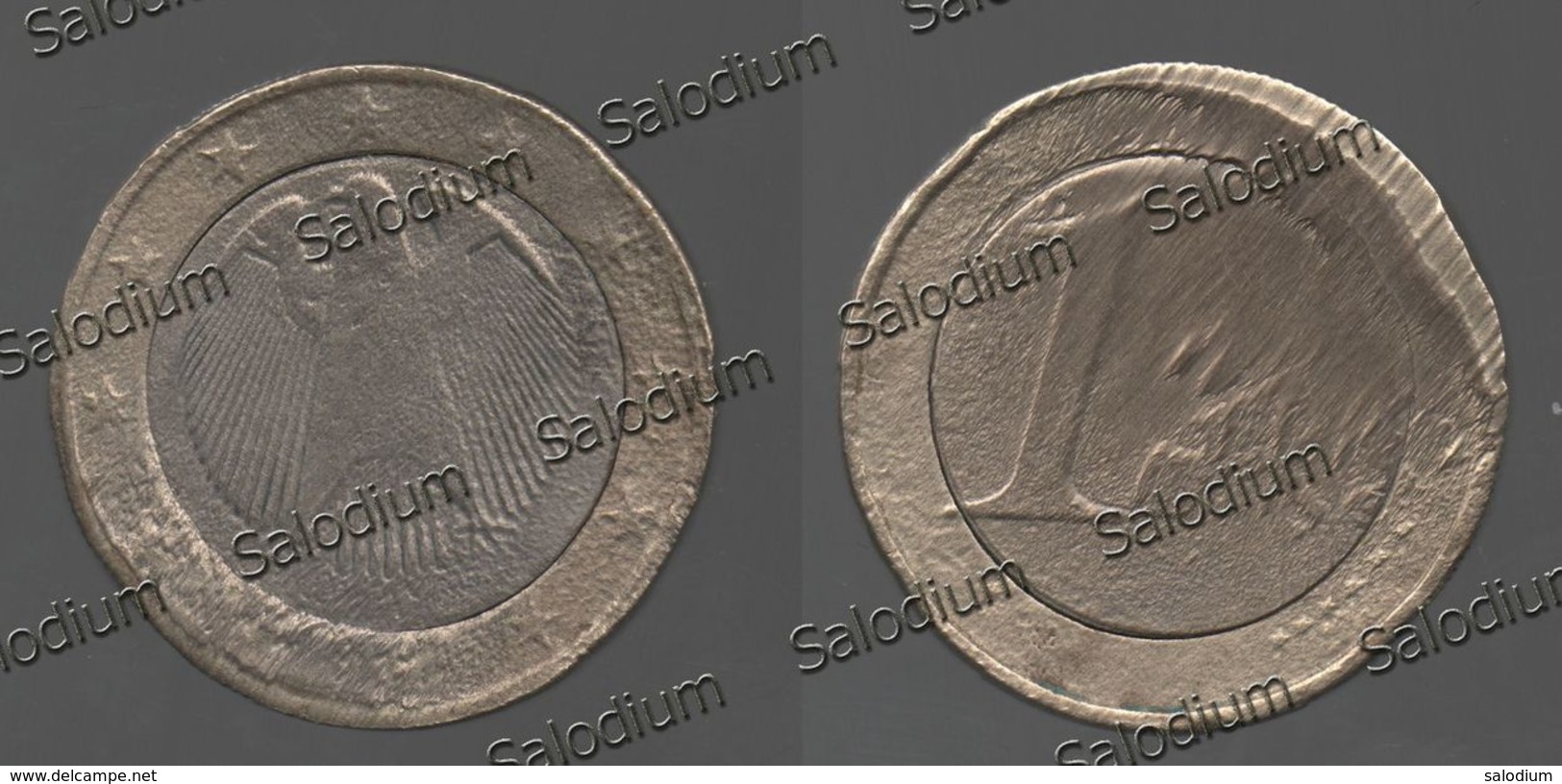 1 Euro - Germany Germania  - Variante Errore Moneta - Error Coin -  (40027) - Errors And Oddities