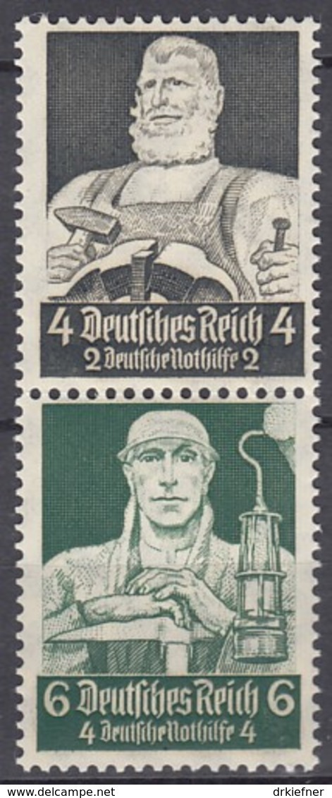 DR S 219, Postfrisch**,  Nothilfe: Berufsstände 1934 - Zusammendrucke