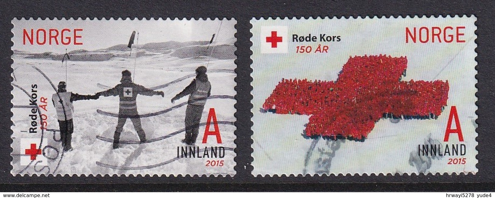 Norway 2015, Red Cross Minr 1874 And 1877 Vfu. Cv 5,60 Euro - Gebruikt