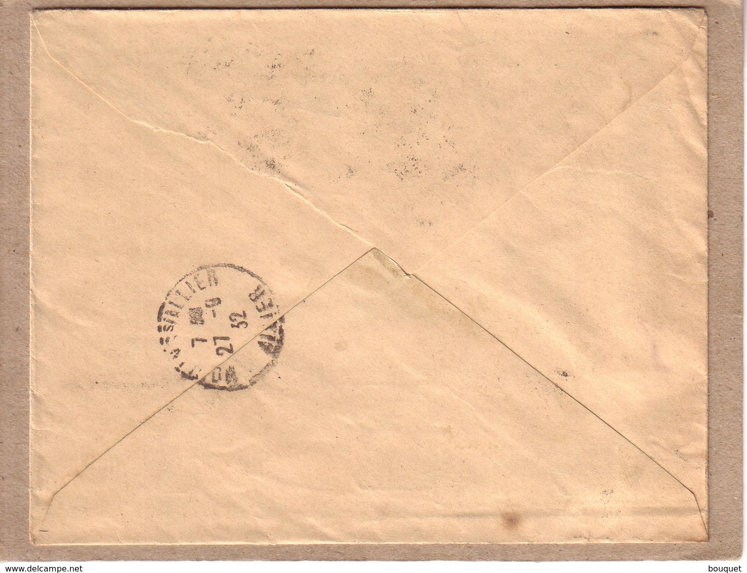 ALLIER - LETTRE MAIRIE SAINT VOIR  POUR  MOULINS CAD  CIRCUIT POSTAL " VARENNES ALLIER C. P. N° 3 " + RECOMMANDE - 1932 - 1877-1920: Periodo Semi Moderno