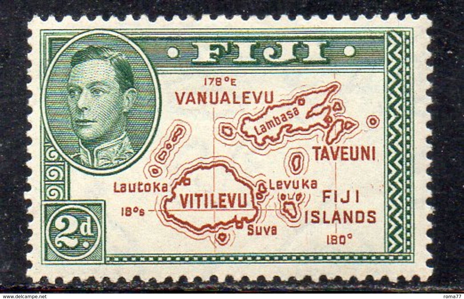 APR203 - FIJI 1938 , Yvert N. 107  *  Linguella (2380A) - Fiji (...-1970)