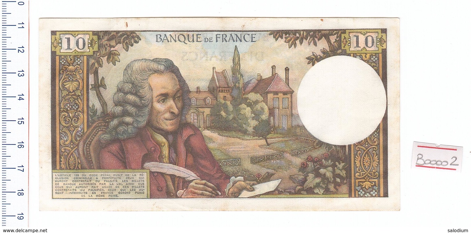 1971 - 96736 - BILLE DE DIX FRANCS VOLTAIRE - Banconota Banknote - 10 F 1963-1973 ''Voltaire''