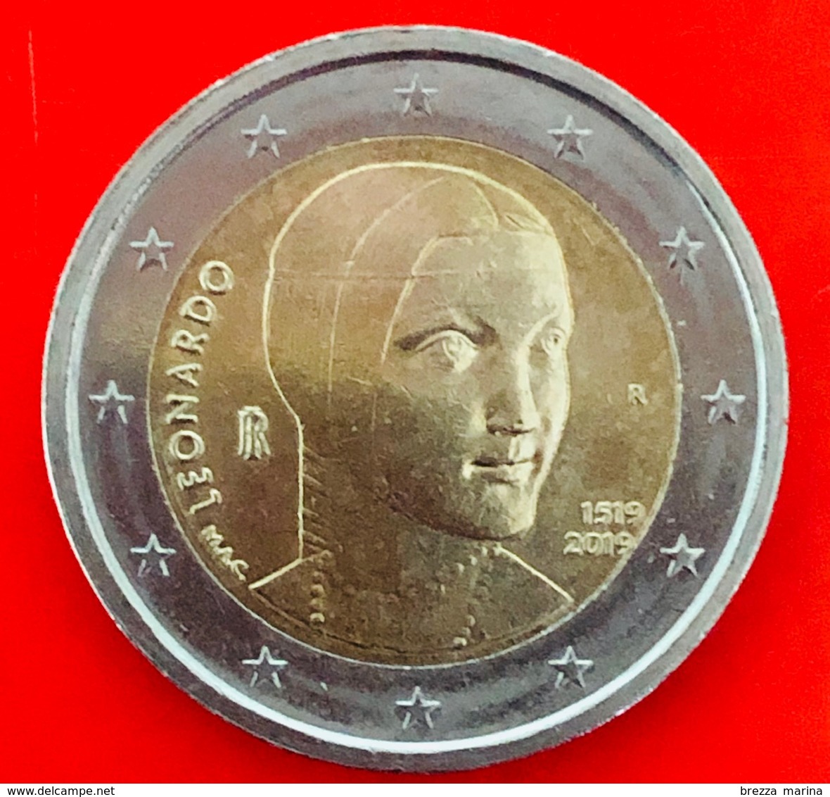 ITALIA - 2019 - Moneta - 500 Anni Della Morte Di Leonardo Da Vinci - Dama Con L'ermellino - Euro - 2.00 - Italia