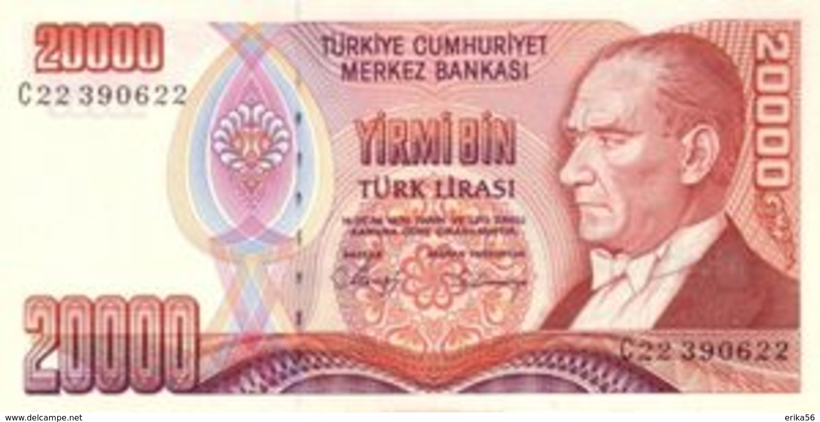 Billet Turquie 20 000 Lira - Turkey