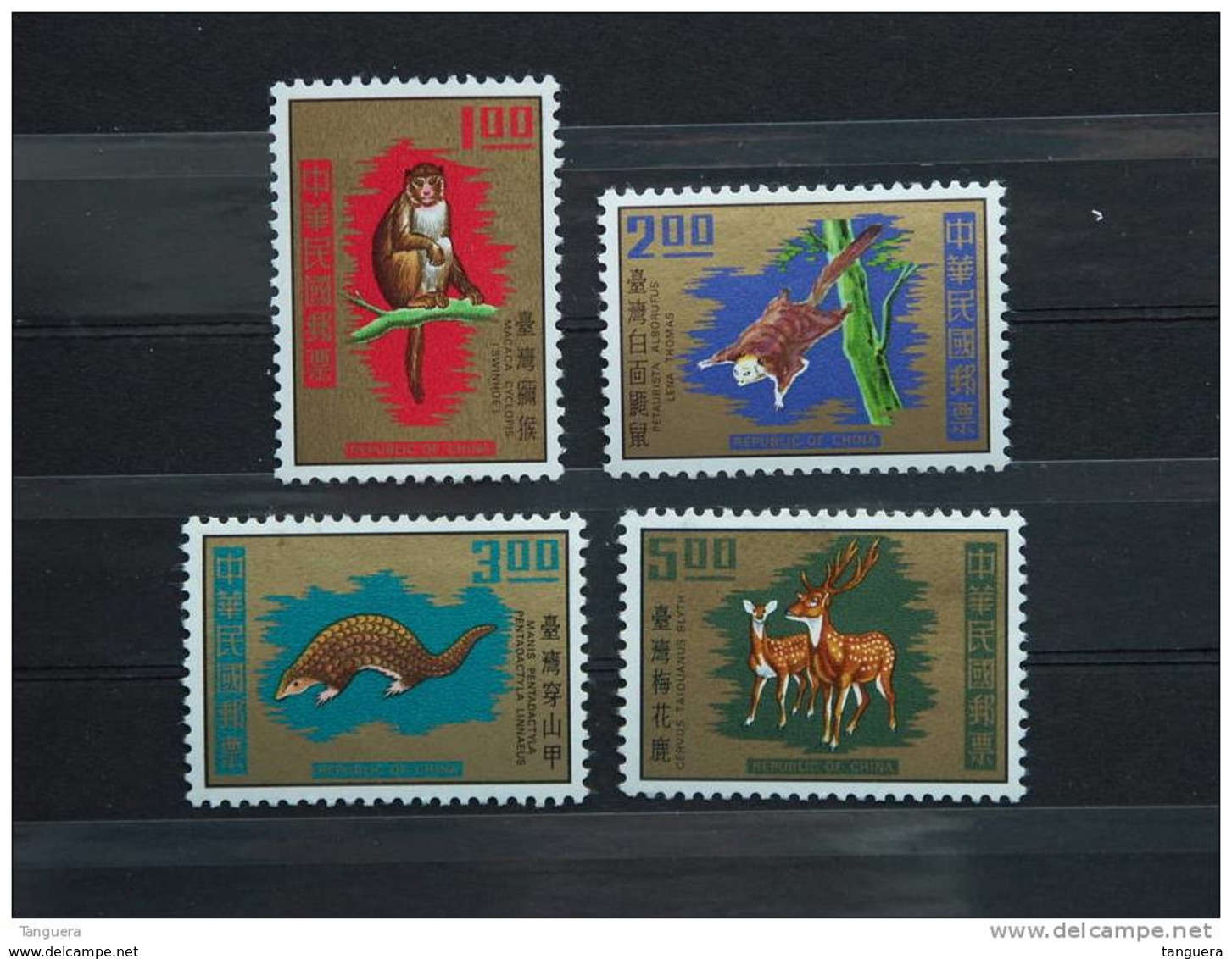 Formosa Formose Taiwan 1971 Animaux Dieren Macaca Petaursta Manis Cervus Yv 763-766 Mi 826-829 MNH ** - Andere & Zonder Classificatie