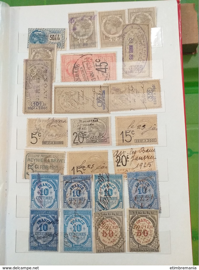 LOT N° e 56  FRANCE un lot de timbres fiscaux en 2 classeurs