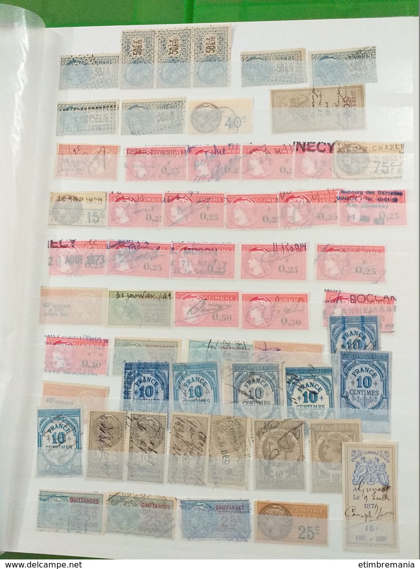 LOT N° e 56  FRANCE un lot de timbres fiscaux en 2 classeurs