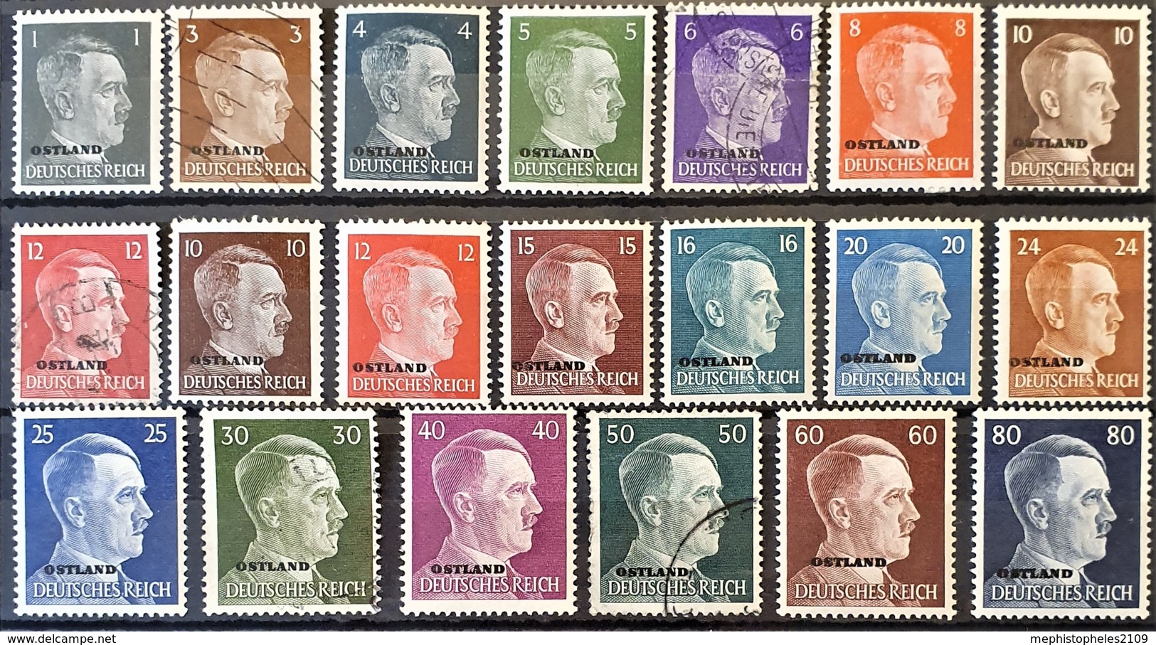 OSTLAND (GERMAN OCCUPATION) - MNH/canceled - Mi 1-20 - Complete Set! - Besetzungen 1938-45