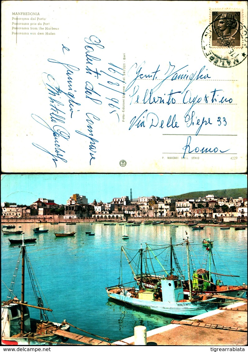 1545)cartolina-  Ediz.simone Manfredonia Panorama Del Porto - Manfredonia