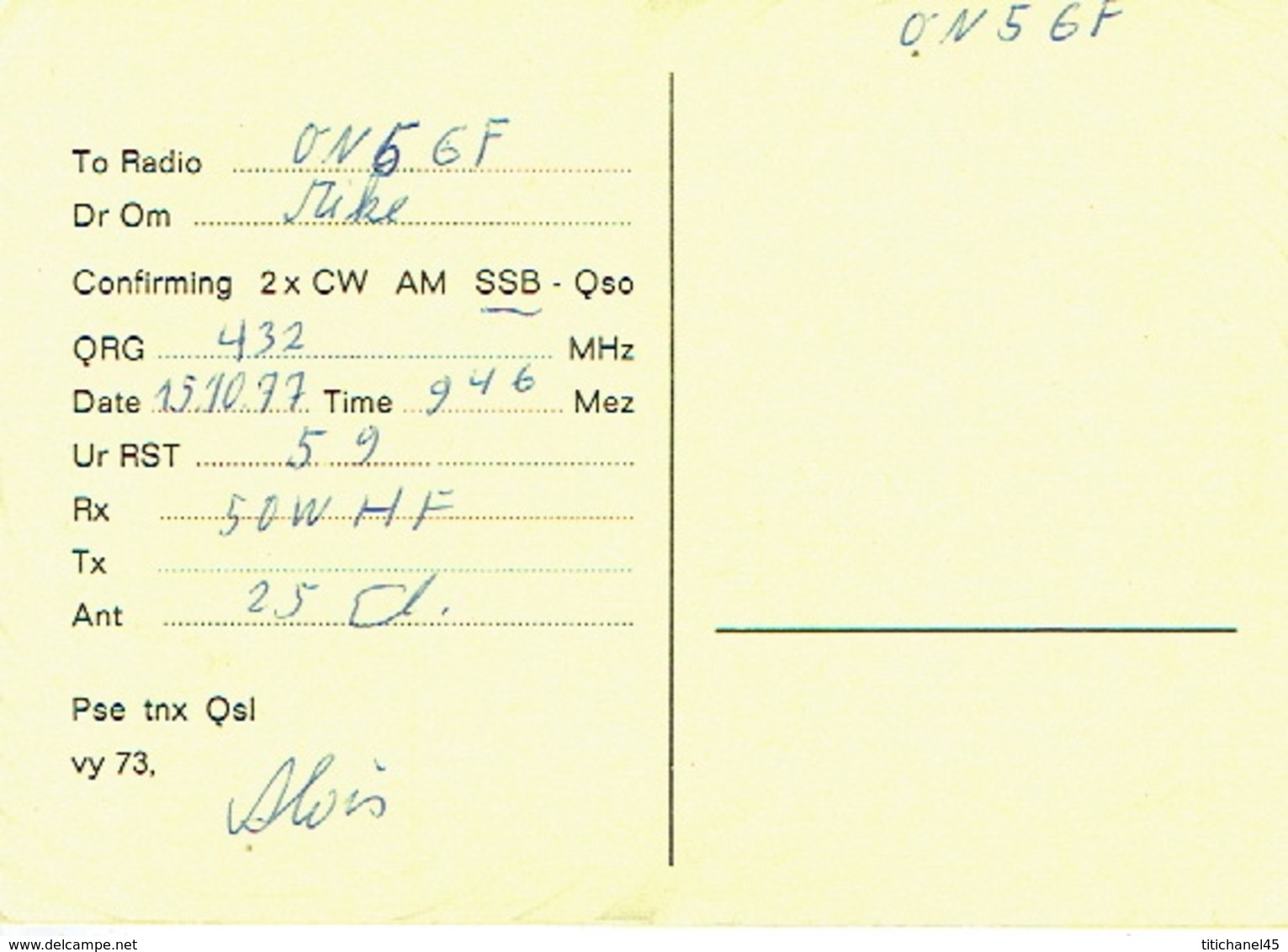 QSL - GERMANY - DB1PH - ALOIS ESCH - MOSELSÜRSCH- 1977 - Radio Amatoriale