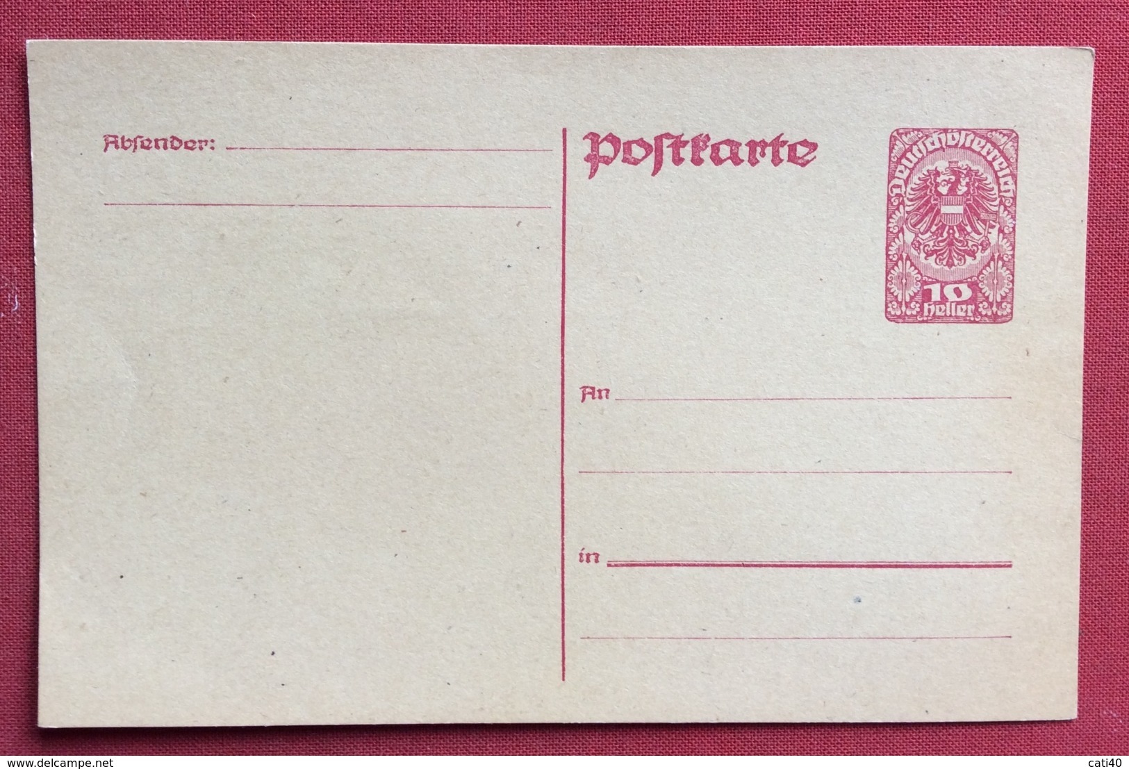 AUSTRIA P0ST KARTE CARTOLINA  POSTALE   NUOVA  10  HELLER - Nuovi