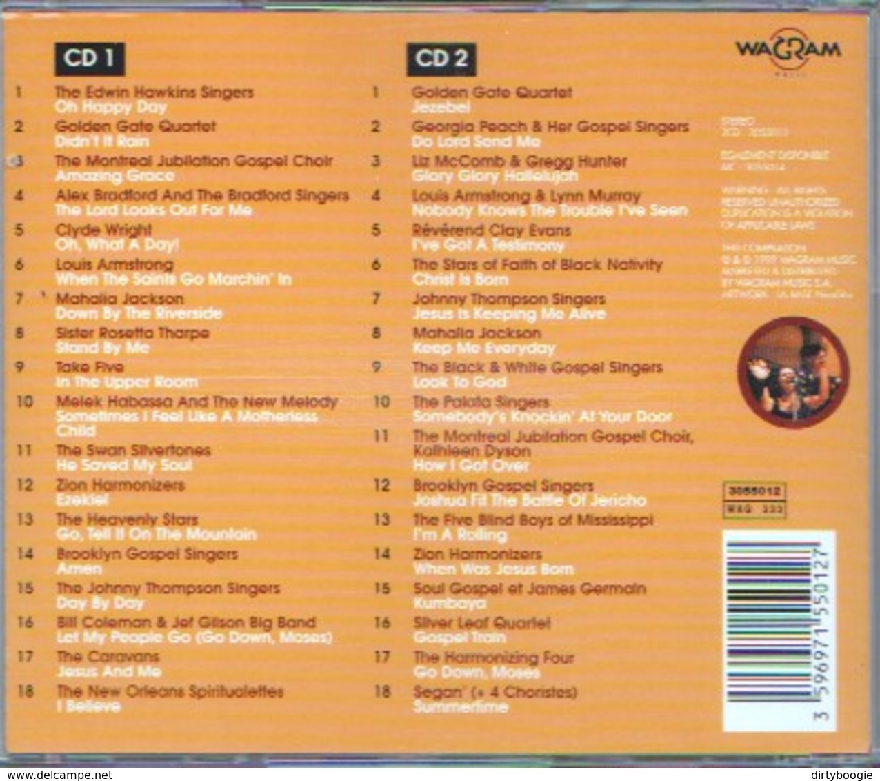 BEST OF GOSPEL - 2 CD - Edwin HAWKINS SINGERS - GOLDEN GATE QUARTET - Louis ARMSTRONG - Mahalia JACKSON - Religion & Gospel