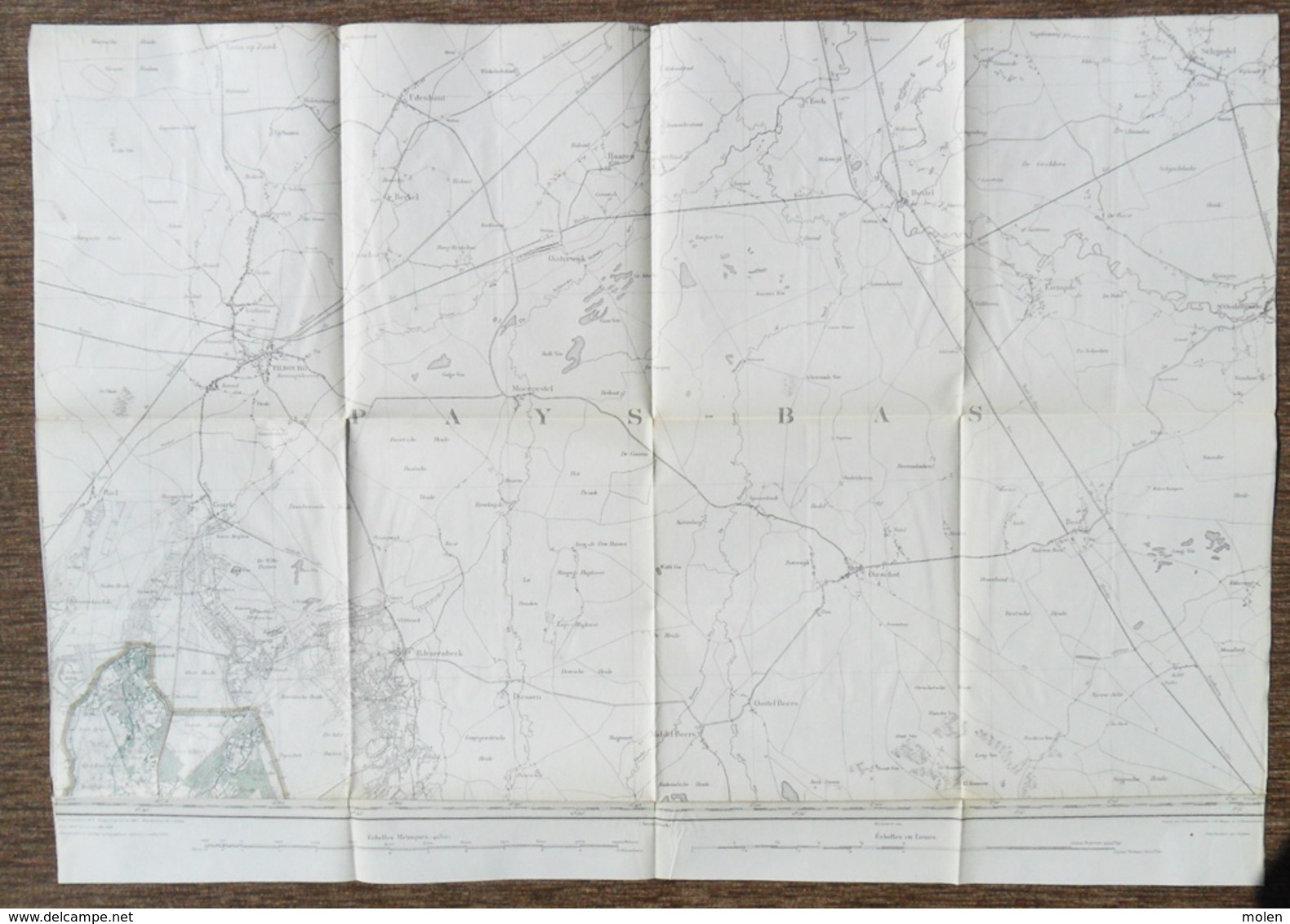 STAFKAART MAARLE Ravels Ed. 1909 TILBURG EINDHOVEN GOORLE HILVARENBEEK SINT-OEDENRODE LOON-OP-ZAND BOXTEL SCHIJNDEL S220 - Topographische Kaarten