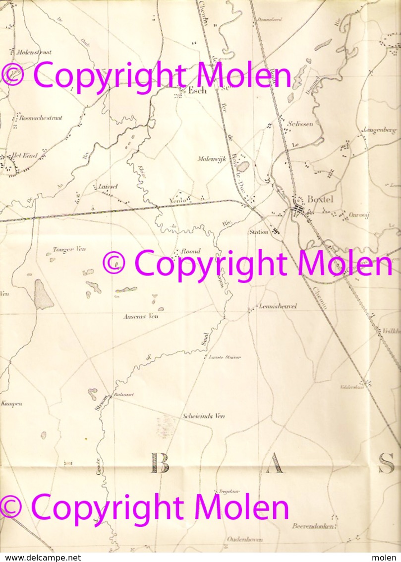 STAFKAART MAARLE Ravels Ed. 1909 TILBURG EINDHOVEN GOORLE HILVARENBEEK SINT-OEDENRODE LOON-OP-ZAND BOXTEL SCHIJNDEL S220 - Cartes Topographiques