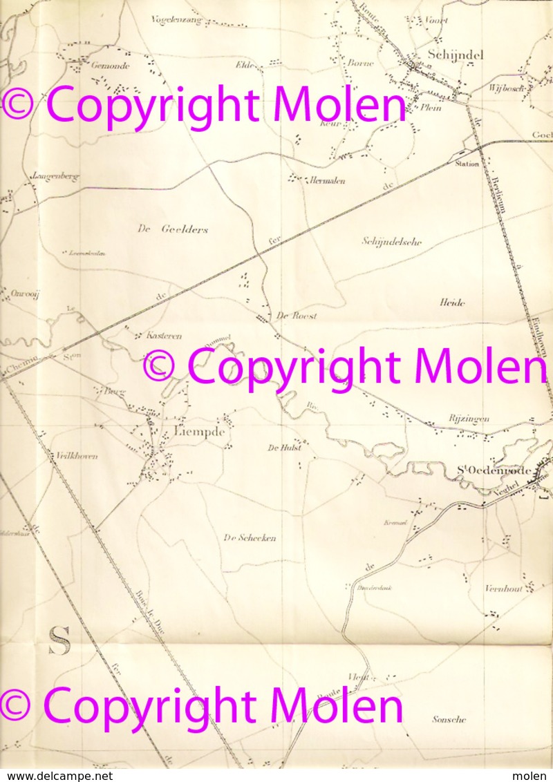 STAFKAART MAARLE Ravels ed. 1909 TILBURG EINDHOVEN GOORLE HILVARENBEEK SINT-OEDENRODE LOON-OP-ZAND BOXTEL SCHIJNDEL S220