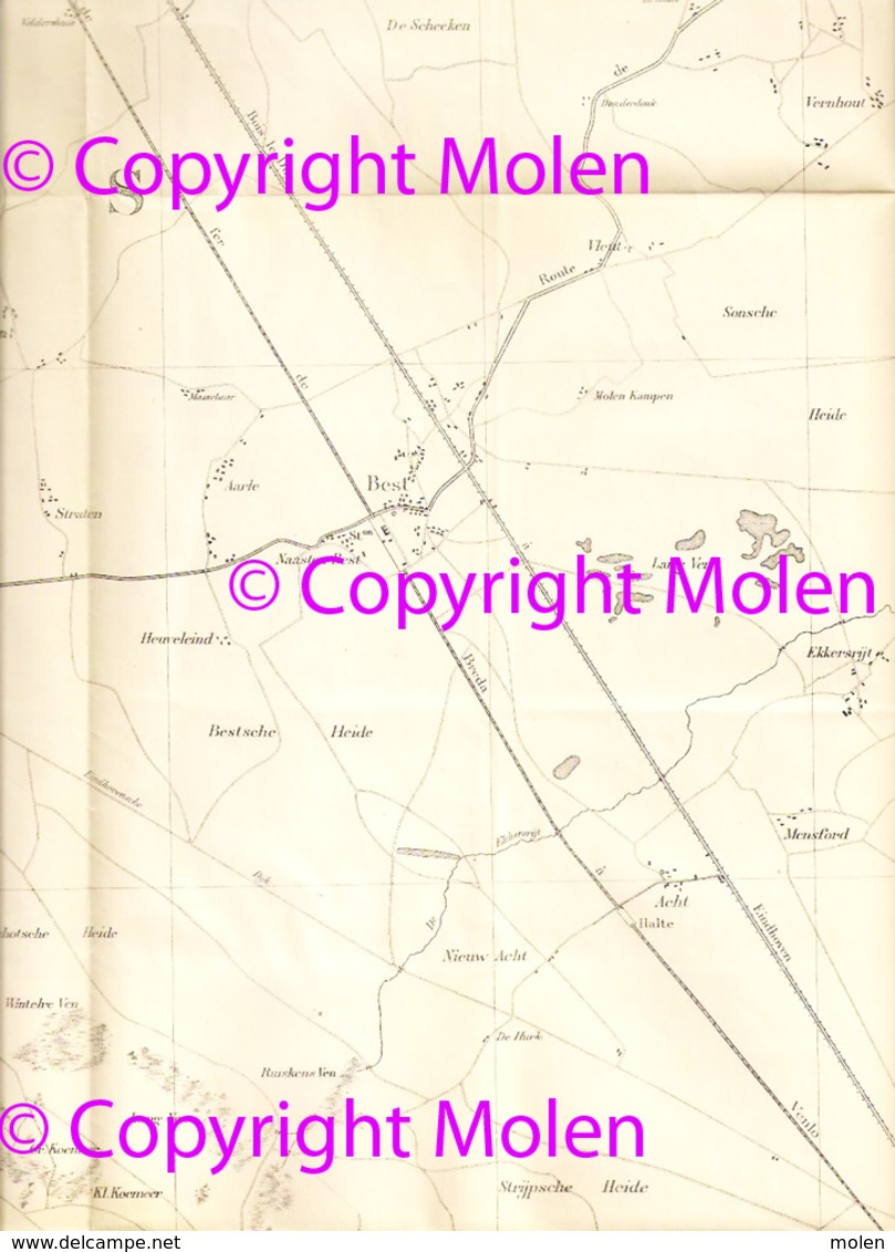 STAFKAART MAARLE Ravels ed. 1909 TILBURG EINDHOVEN GOORLE HILVARENBEEK SINT-OEDENRODE LOON-OP-ZAND BOXTEL SCHIJNDEL S220