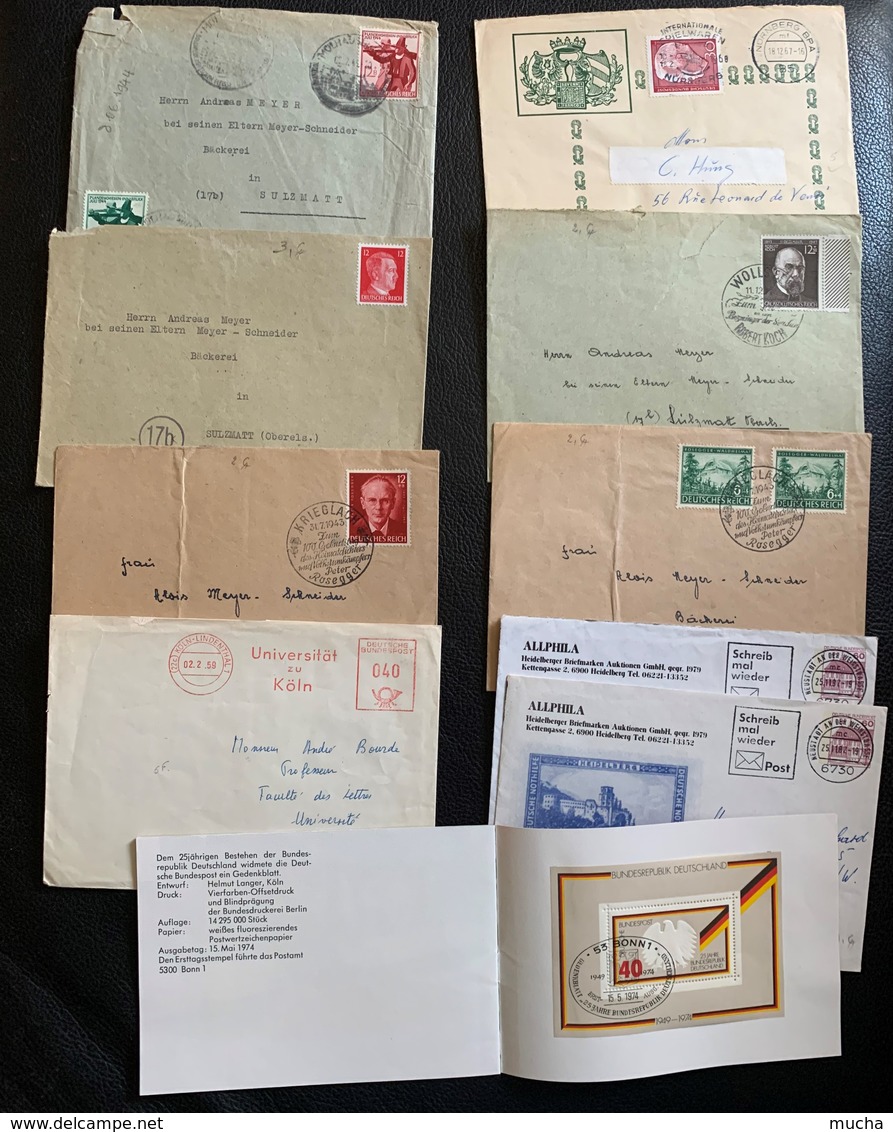9894 - Petit Lot 49 Lettres, Documents Et Entiers Postaux - Collections