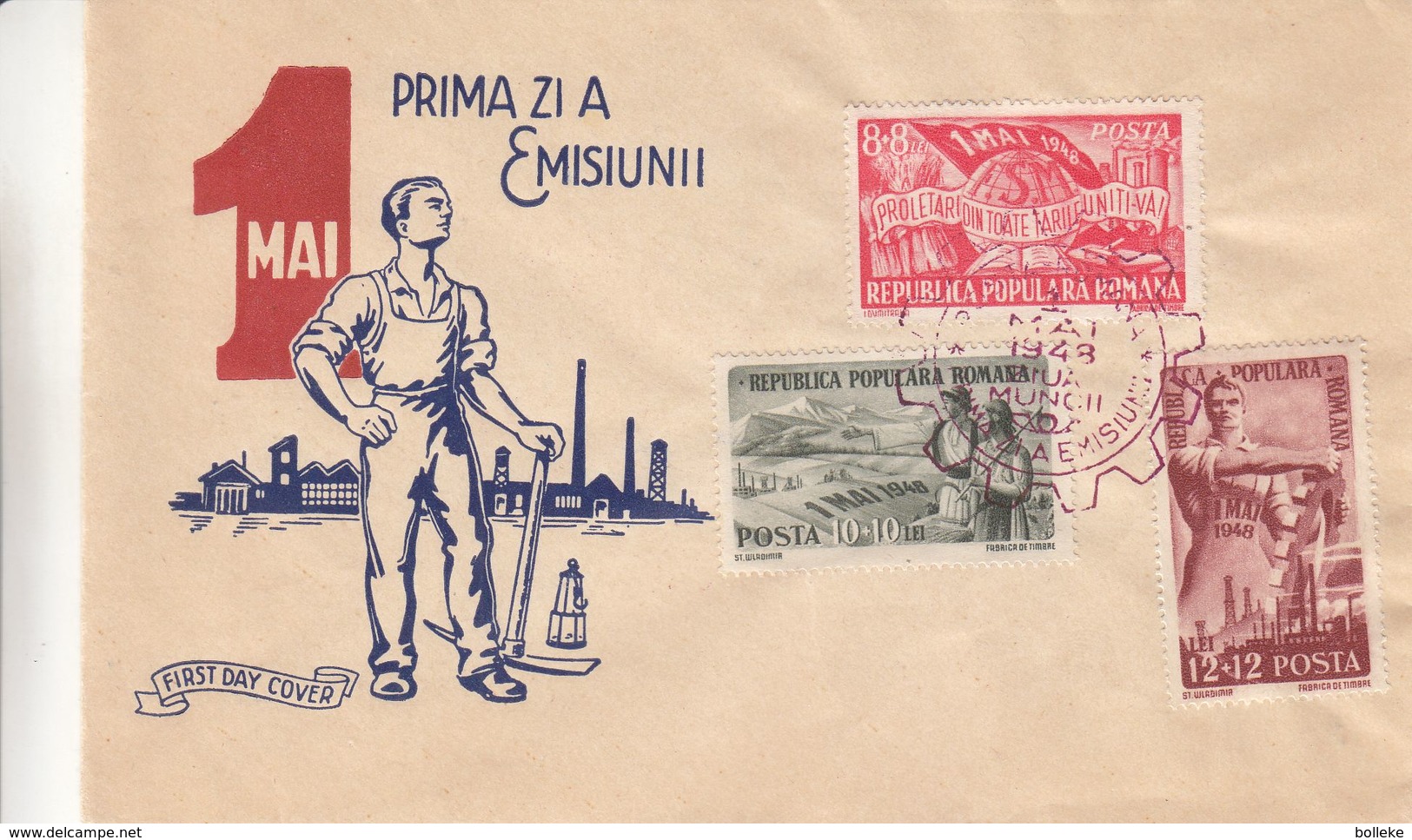 Roumanie - Lettre De 1948 - Oblit Ziua Muncii - Fête Du Premier Mai - Cartas & Documentos