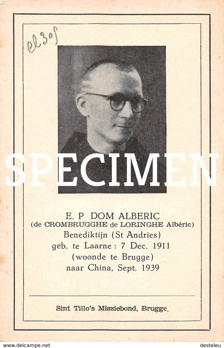 E.P. Dom Alberic  Bnediktijn - Laarne - Laarne