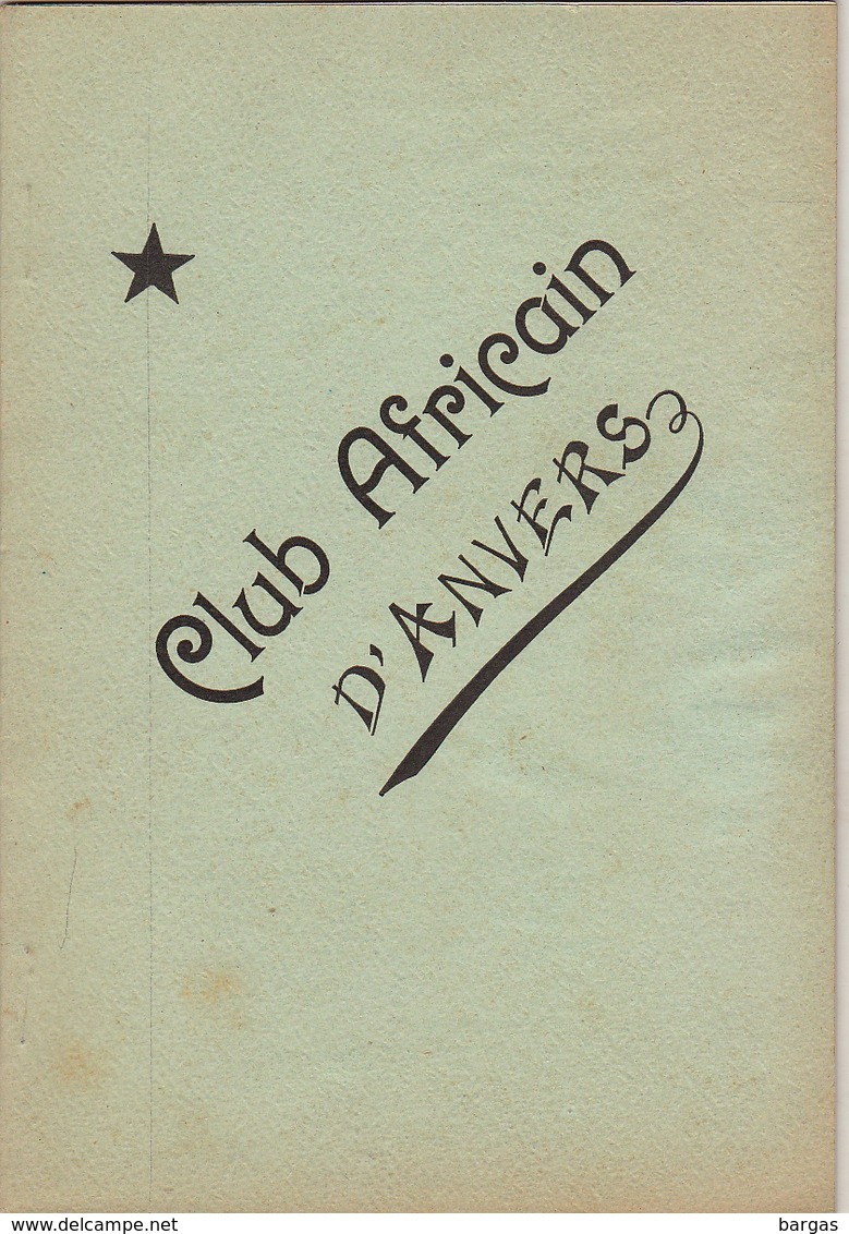 1898 Club Africain D'anvers Au Café Francais Place Verte Listes Des Membres Congo Afrique - 1801-1900