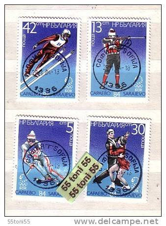 1983 Sport  OLYMPIC GAMES - SARAEVO ( II ) 4v. - Used /oblitere (O) BULGARIA / Bulgarien - Gebraucht