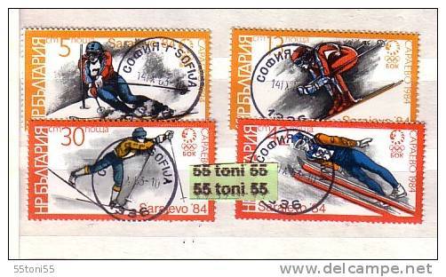 1983 Sport  OLYMPIC GAMES – SARAEVO (I) 4v.- Used (O) Bulgaria / Bulgarien - Usados