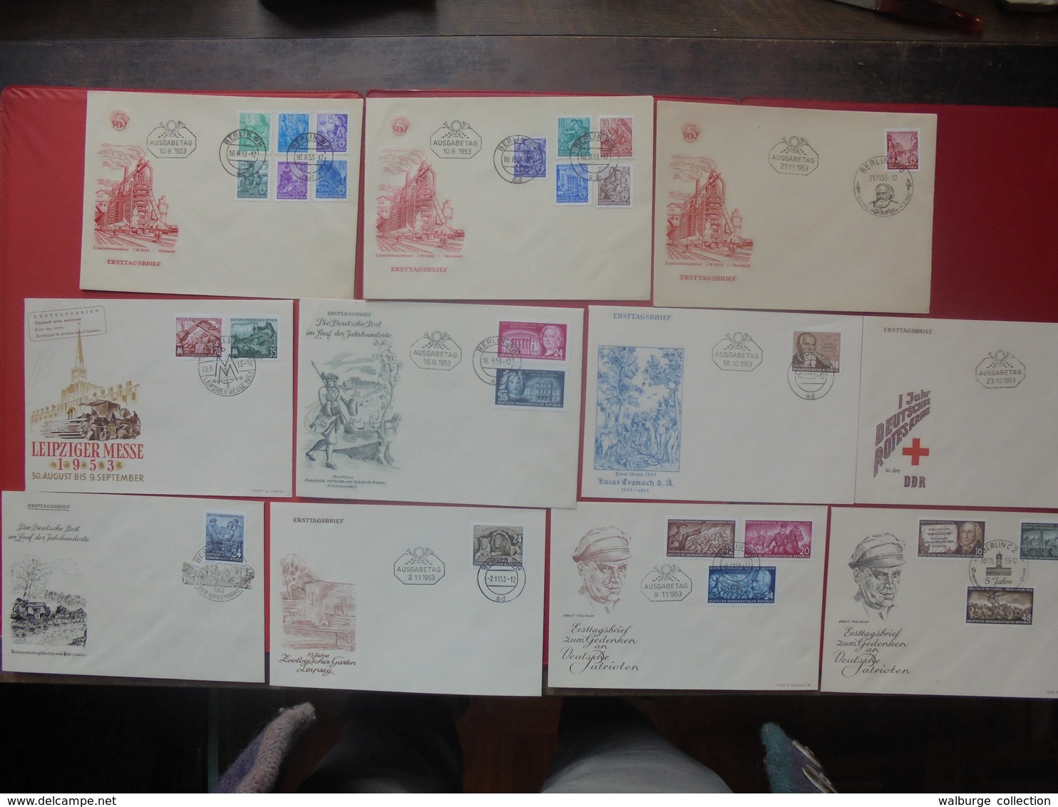 D.D.R 1953 SERIE DES ENVELOPPES FDC - Andere & Zonder Classificatie