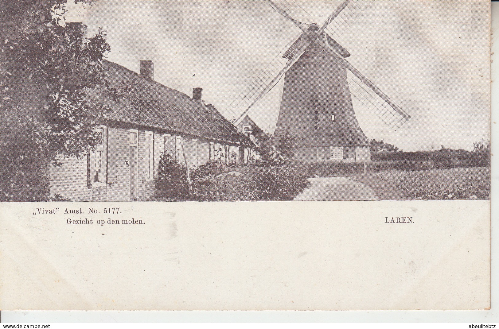 LAREN - Gezicht Op Den Molen ( Moulin à Vent Windmolen ) - Laren (NH)