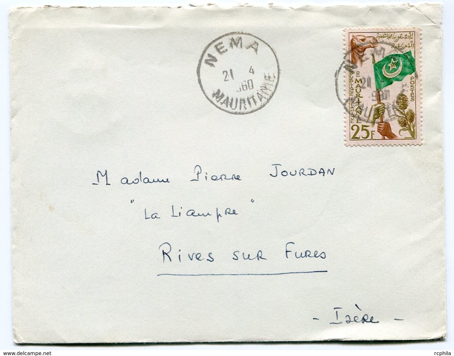 RC 15276 MAURITANIE 1960 NEMA POUR LA FRANCE LETTRE / COVER TB - Mauretanien (1960-...)