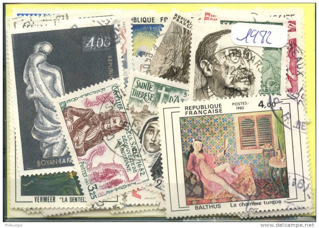 France  Années Completes (o) 1982 (74 Timbres) - 1980-1989