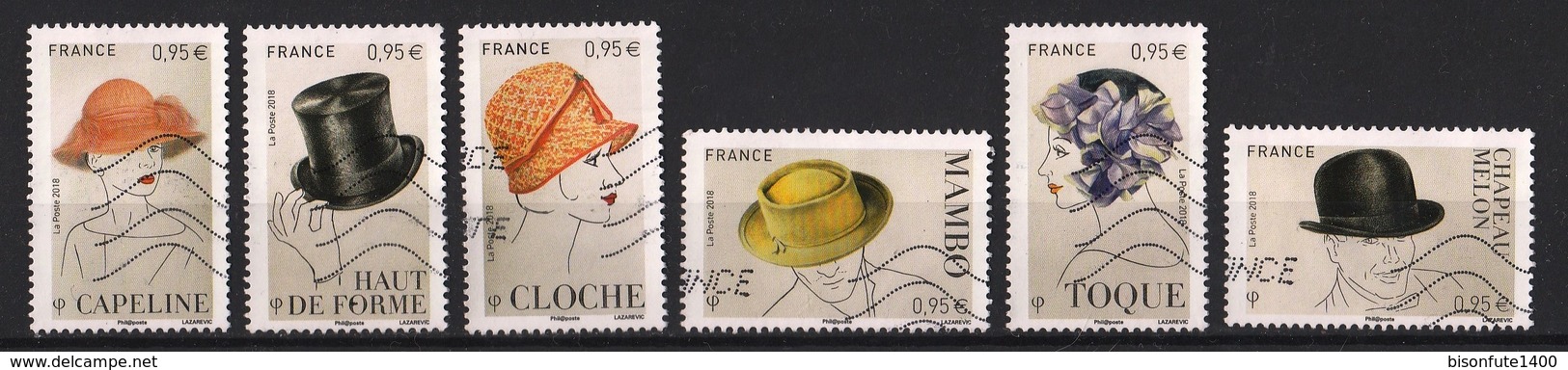 France 2018 : Timbres Yvert & Tellier N° 5277 - 5278 - 5279 - 5280 - 5281 Et 5282 Avec Oblit. Mécaniques. - Usati