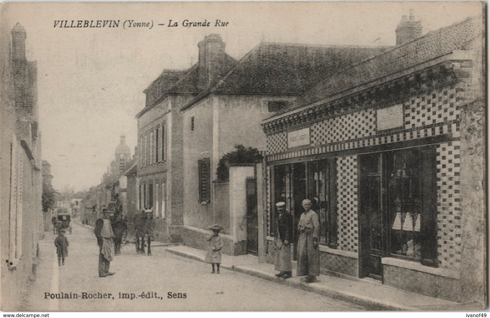 89 - VILLEBLEVIN - CPA - La Grande Rue - Villeblevin