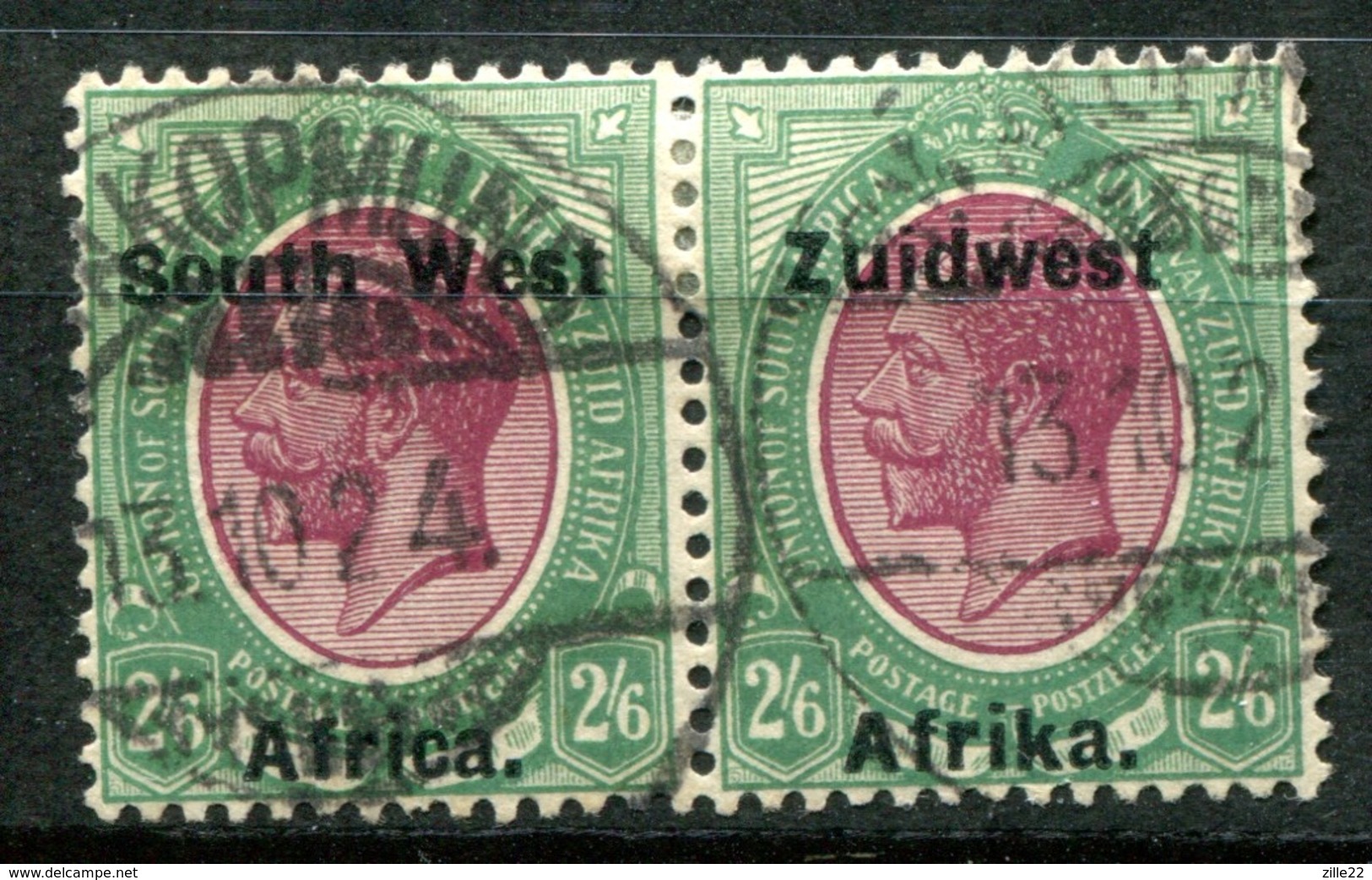 Südwestafrika Mi# 55/6 George V Paar Gestempelt - South West Africa (1923-1990)