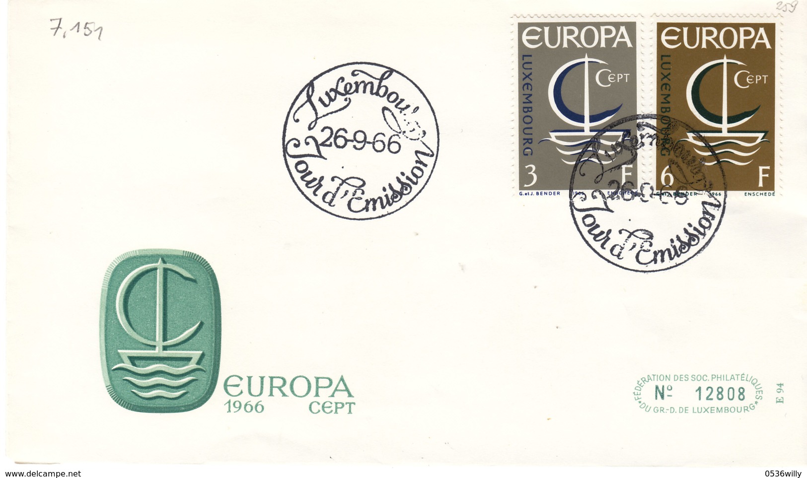 L-Luxembourg 1966. FDC  Luxemburg EUROPA (7.151) - FDC