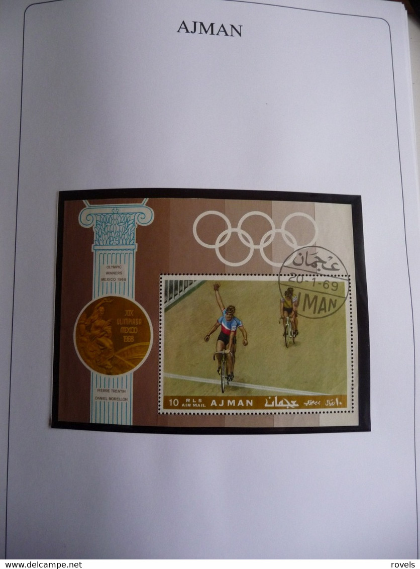 (OLYM1) AJAM   5 SHEETS IMPERF PERF OLYMPIC  ZOMER GAMES MEXICO 1968. - Zomer 1968: Mexico-City