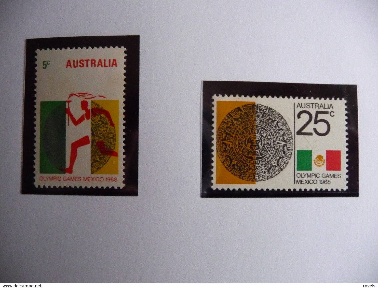 (OLYM1)  AUSTRALIA 2 STAMPS MHN 1968 OLYMPIC GAMES. - Verano 1968: México